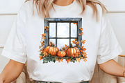 Autumn Clipart,Pumpkin Café Clipart, an Illustration by Libby Wishes (Thumbnail 7 of 7)