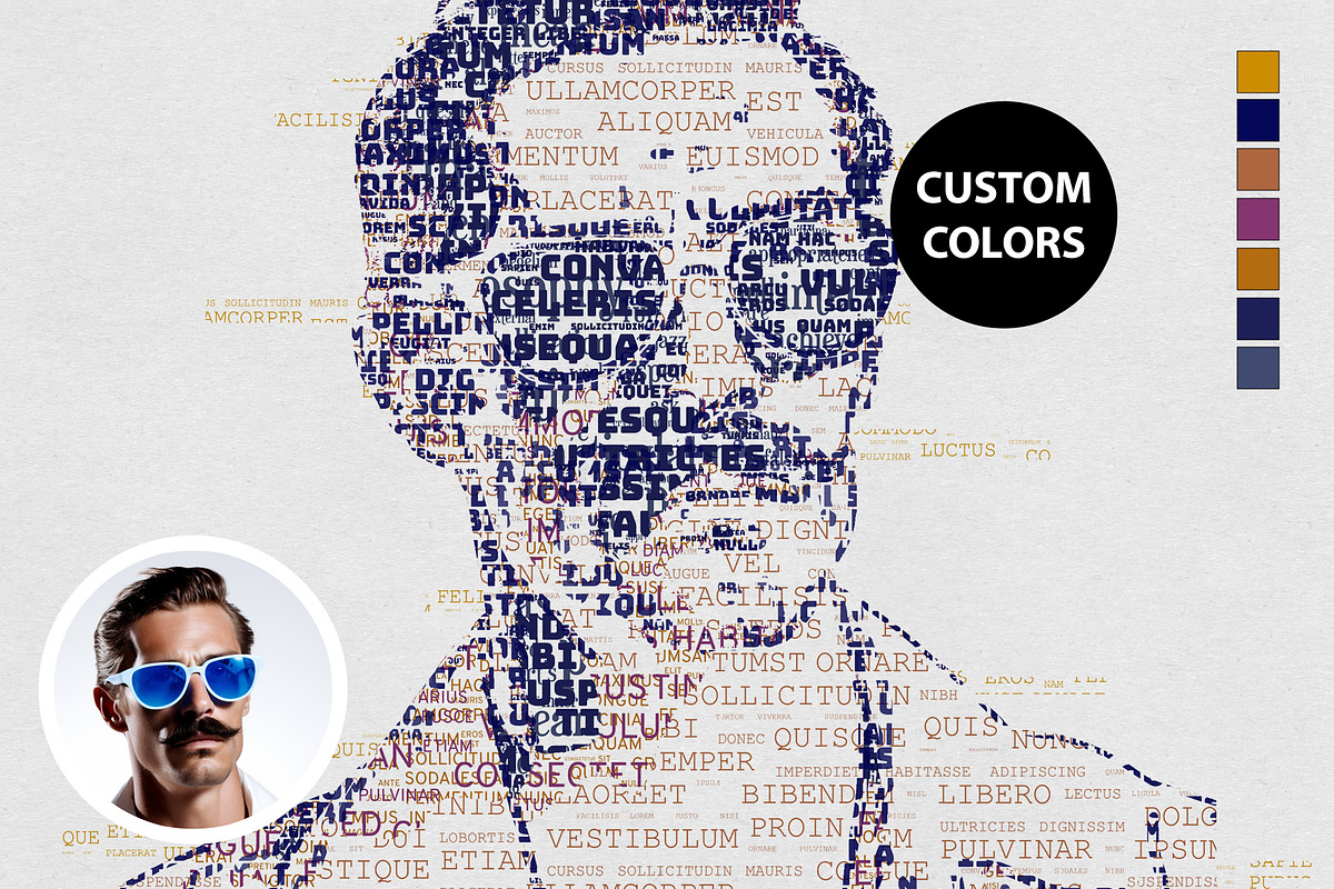 Typo Portrait Text Portrait Action, an Action Add-On by DesignRocket