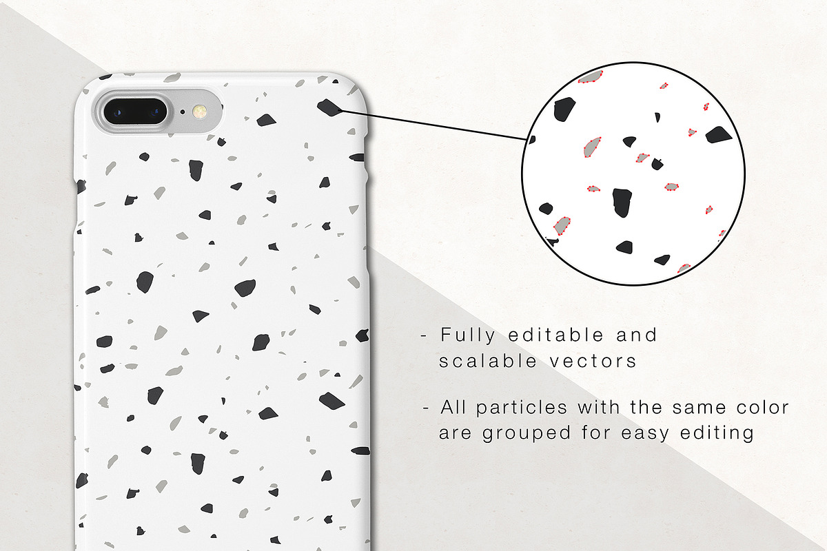 TERRAZZO monochrome collection, a Pattern Graphic by EkaterinaKiriy (Photo 6 of 8)