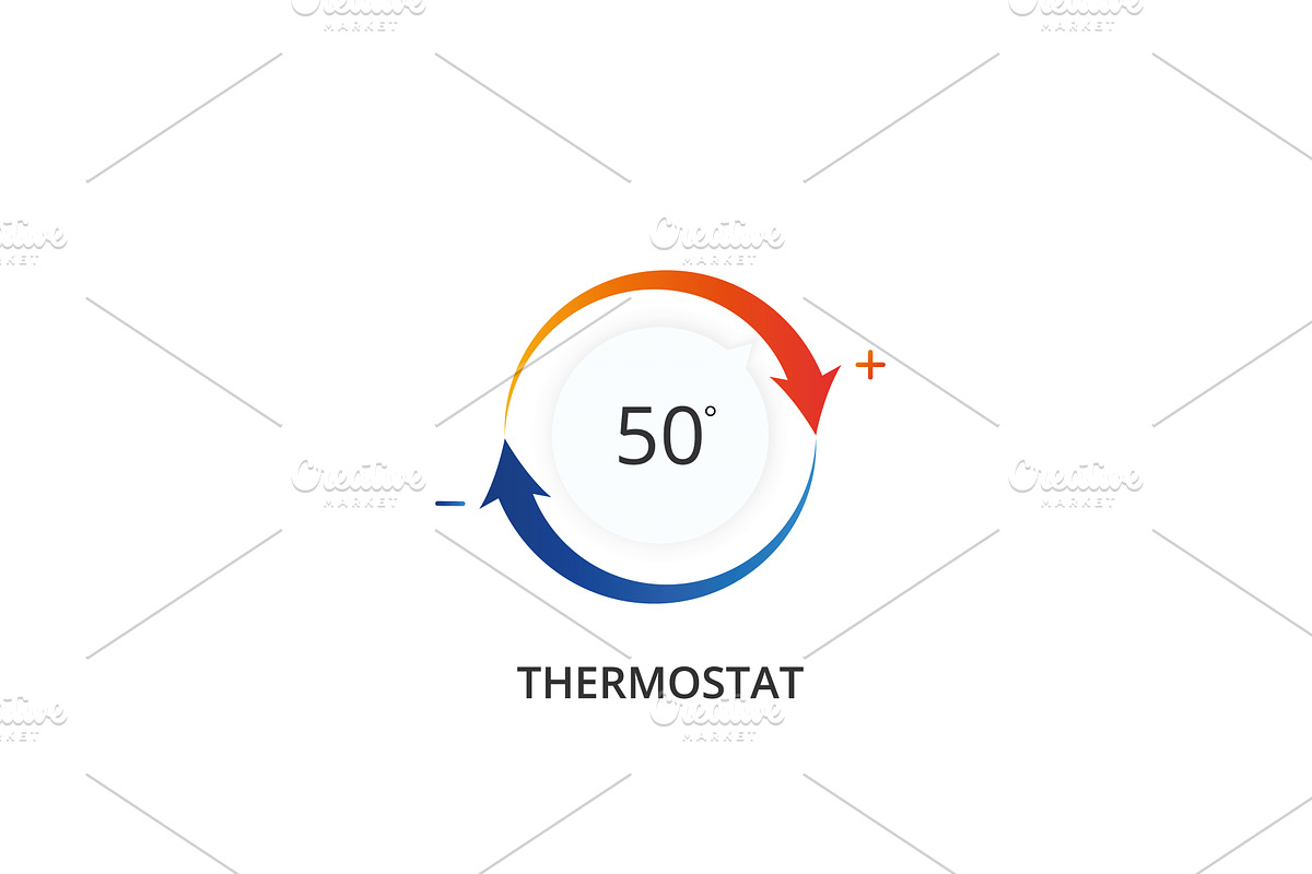 Thermostat icon. Climate control, a Technology Illustration by Vector Creator