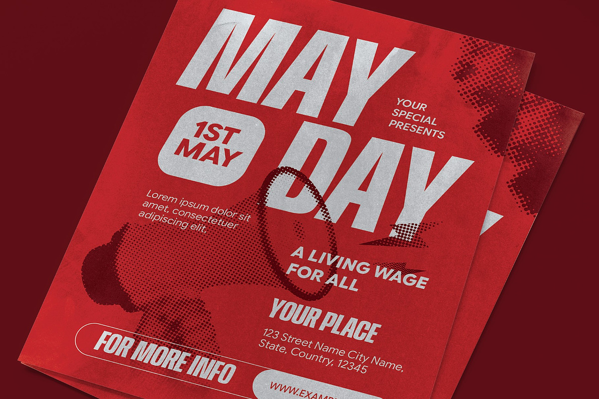 May Day Flyer, a Flyer Template by graphicook (Photo 2 of 3)