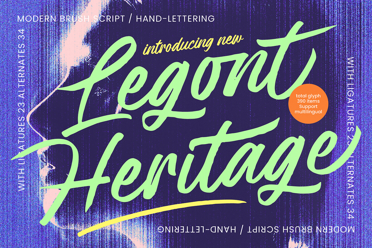 Legont Heritage Modern Brush Script, a Script Font by Letterena Studios Script (Photo 1 of 15)