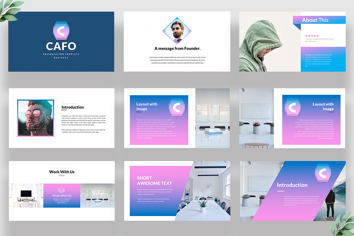 Cafo Business Google Slides, a Presentation Template by Infinity Vector Studio (Photo 3 of 5)