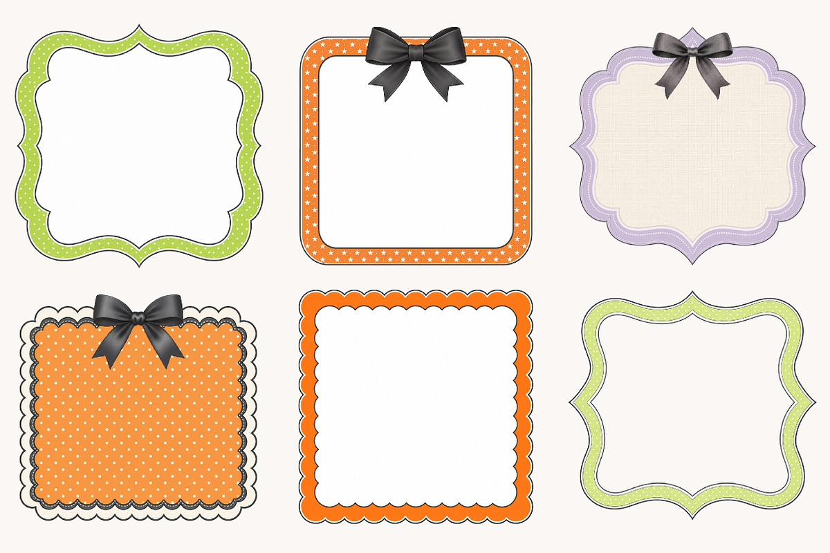 Preppy Halloween Frames Clipart, a Seasonal Illustration by Designworld (Photo 4 of 4)