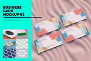 Business Card MockUp v2, a Print Template by coloformia (Thumbnail 1 of 11)