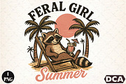 Feral girl summer Png, an Illustration by DreamCafeArt (Thumbnail 4 of 7)
