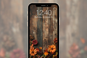Autumn Floral Phone Wallpaper Set