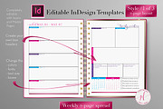 Weekly Calendar | InDesign Template, a Stationery Template by Planner Templates (Thumbnail 15 of 23)