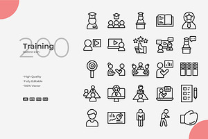 Training Outline Icons, an Outline Icon by Bloodline