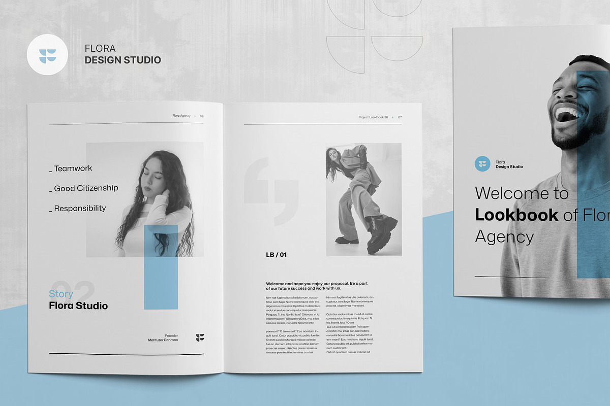 FLORA | Look Book Template, a Brochure Template by KreateTribe (Photo 4 of 10)