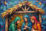 Jesus Christmas Nativity Bundle Set, a Person Illustration by PLUM&FIGS (Thumbnail 11 of 32)