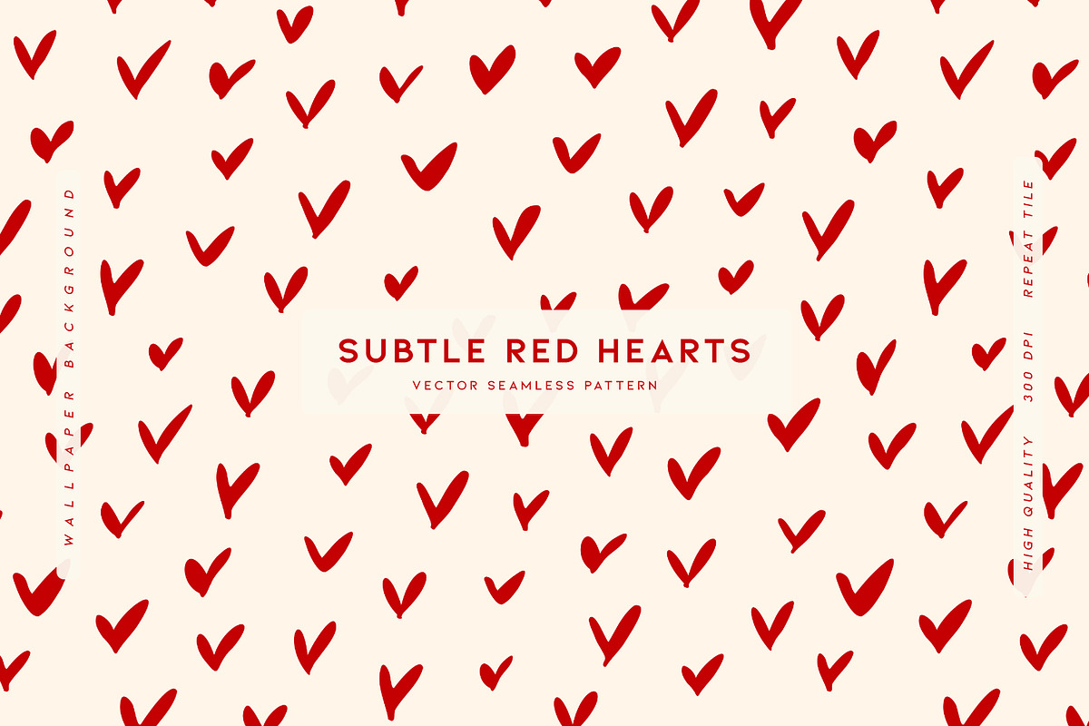 Subtle Red Hearts, a Texture Graphic by MalyskaStudio (Photo 1 of 6)