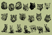 330 ZOO Animals vector illustrations, an Animal Illustration by Nocturnal Wolf (Thumbnail 7 of 18)