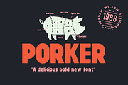 Porker Font (+ Bonus Pack), a Sans Serif Font by Jordan Wilson (Thumbnail 1 of 14)