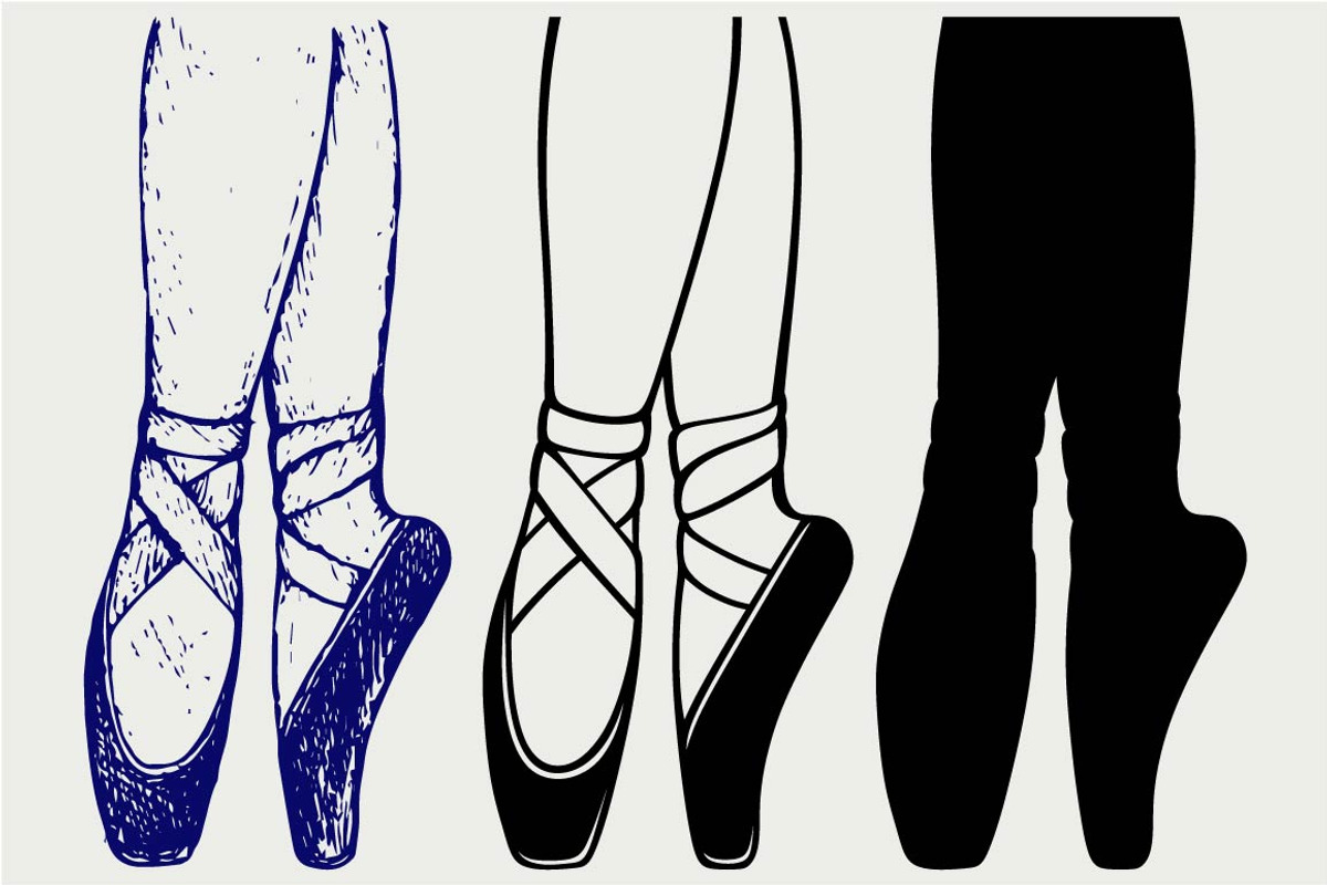 Legs ballerina SVG, an Outline Icon by LineworkStock