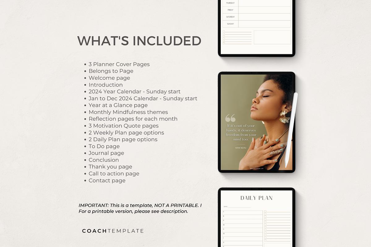 Mindfulness Monthly Prompts Workbook, a Marketing Template by COACHTEMPLATE (Photo 7 of 10)