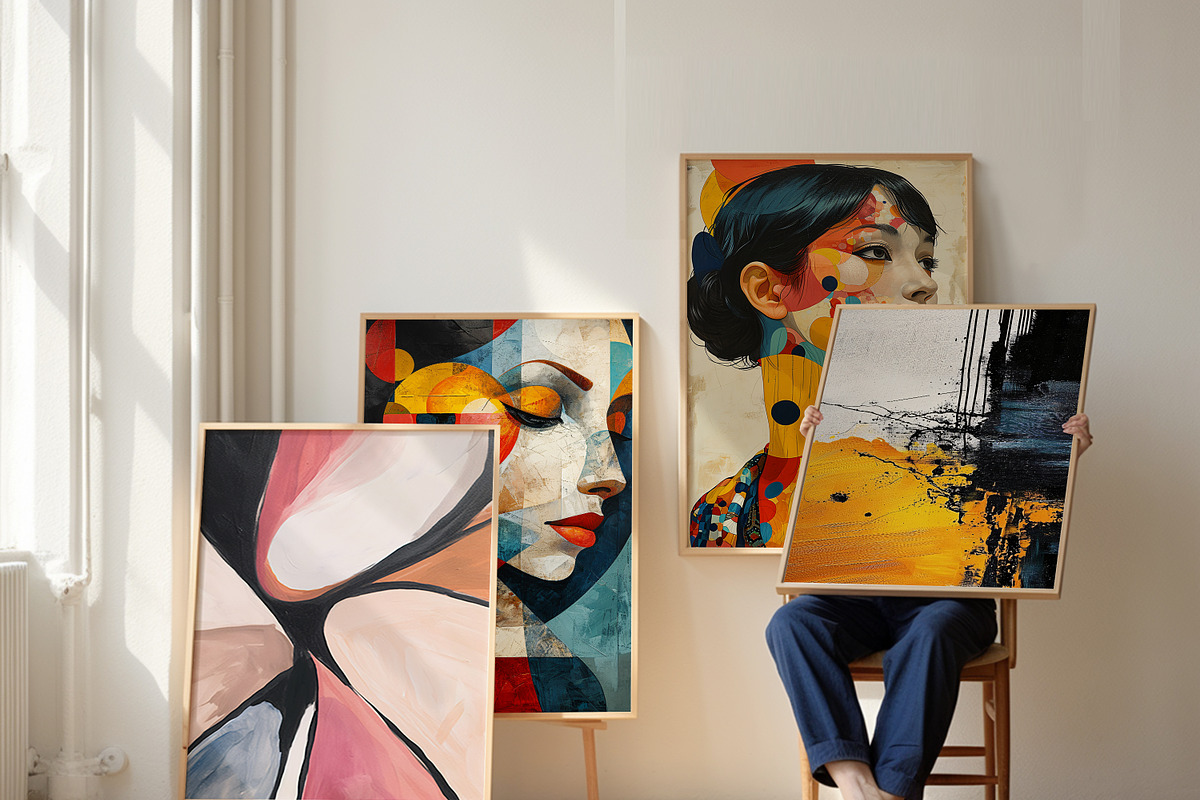 90 Colorful Art Print Series Posters, a Background Graphic by Muzi pear studio (Photo 5 of 8)
