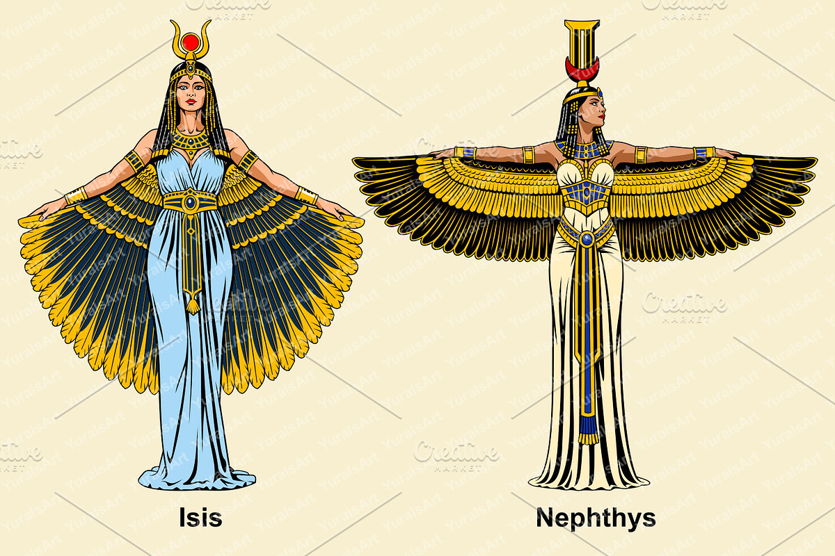 Egyptian Gods and Goddess Bundle, a Person Illustration by Yurals Art (Photo 3 of 5)