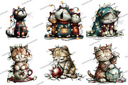 Whimsical Christmas Cats Lights, an Illustration by DreamArtGraphic (Thumbnail 4 of 4)