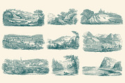 Vintage Landscape Illustrations, an Illustration by Graphic Goods (Thumbnail 12 of 18)