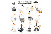 Watercolor Halloween Goose Clipart, an Illustration by CharmClipart (Thumbnail 4 of 10)