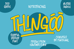 Thingoo – A Playful Display Font, a Serif Font by overlaytemplates