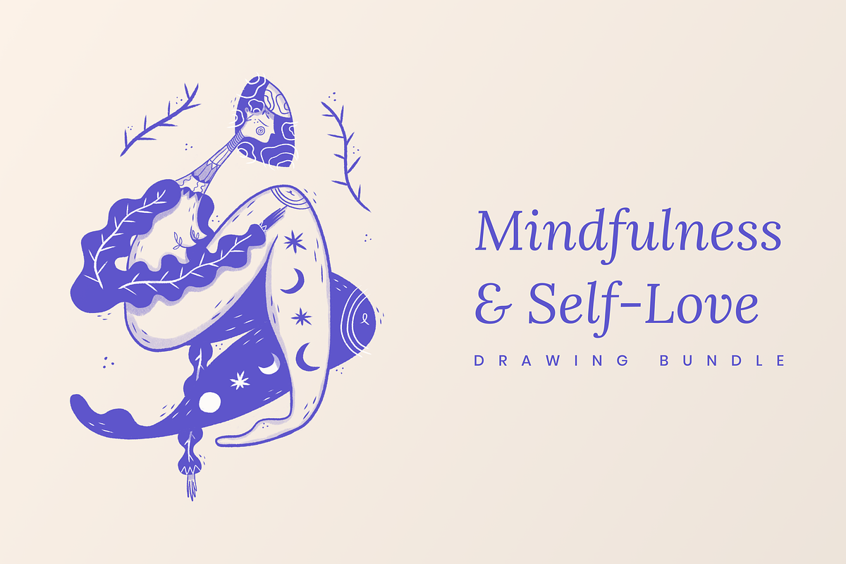 Mindfulness Illustrations 12 Pack, a Person Illustration by Luna Studio (Photo 10 of 10)