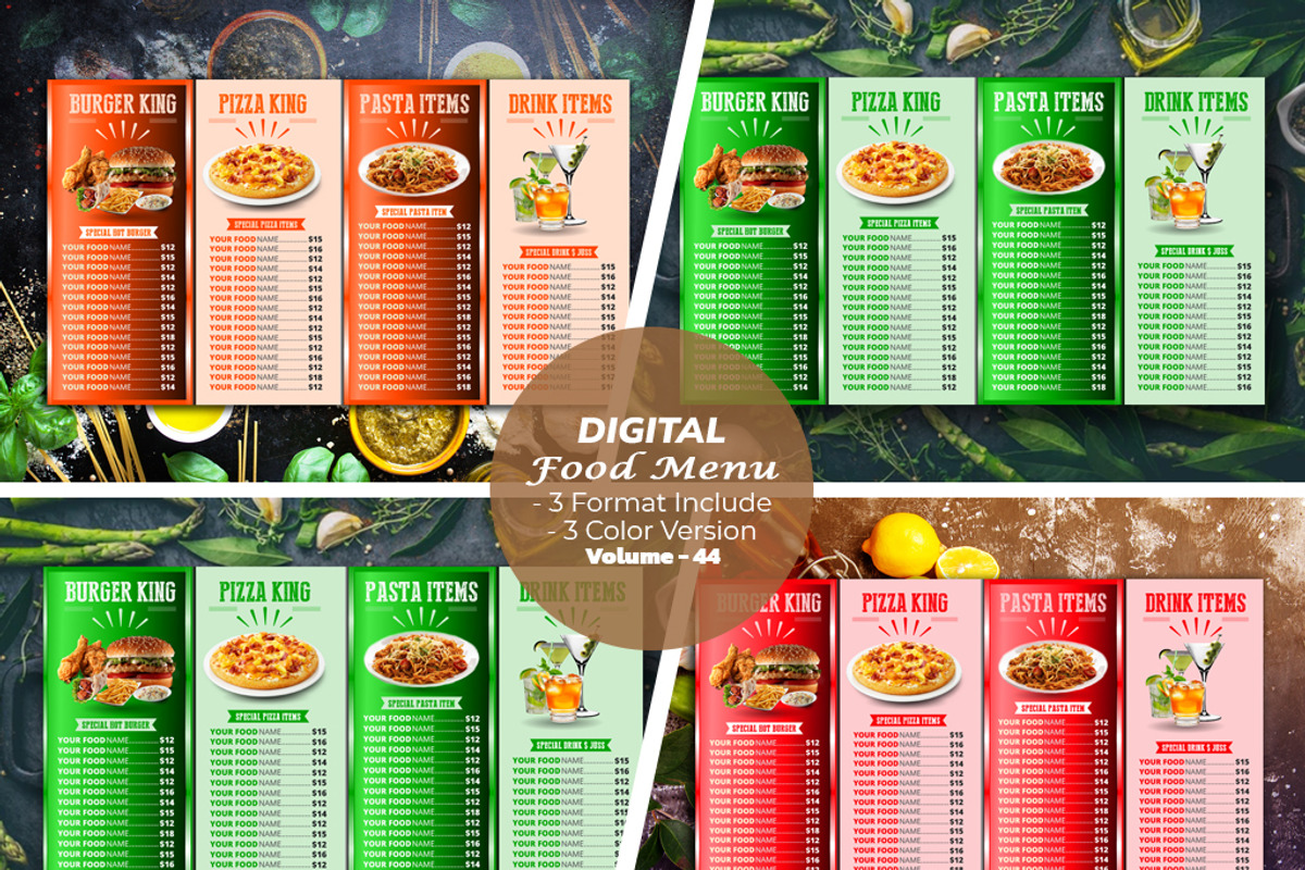 Restaurant Digital Signage & Menus, a Stationery Template by MRI STUDIO