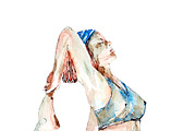 Yoga poses set (vector, raster), an Illustration by Watercolor_Vector Graphic (Thumbnail 5 of 5)