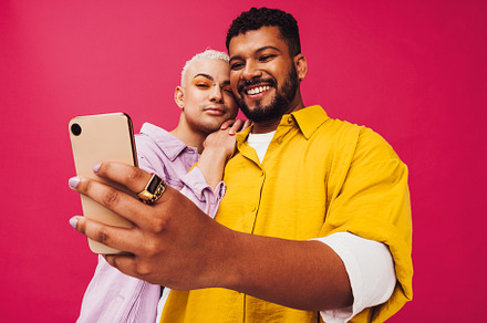 Gay couple taking a selfie together, a Person Photo by Jacob Lund