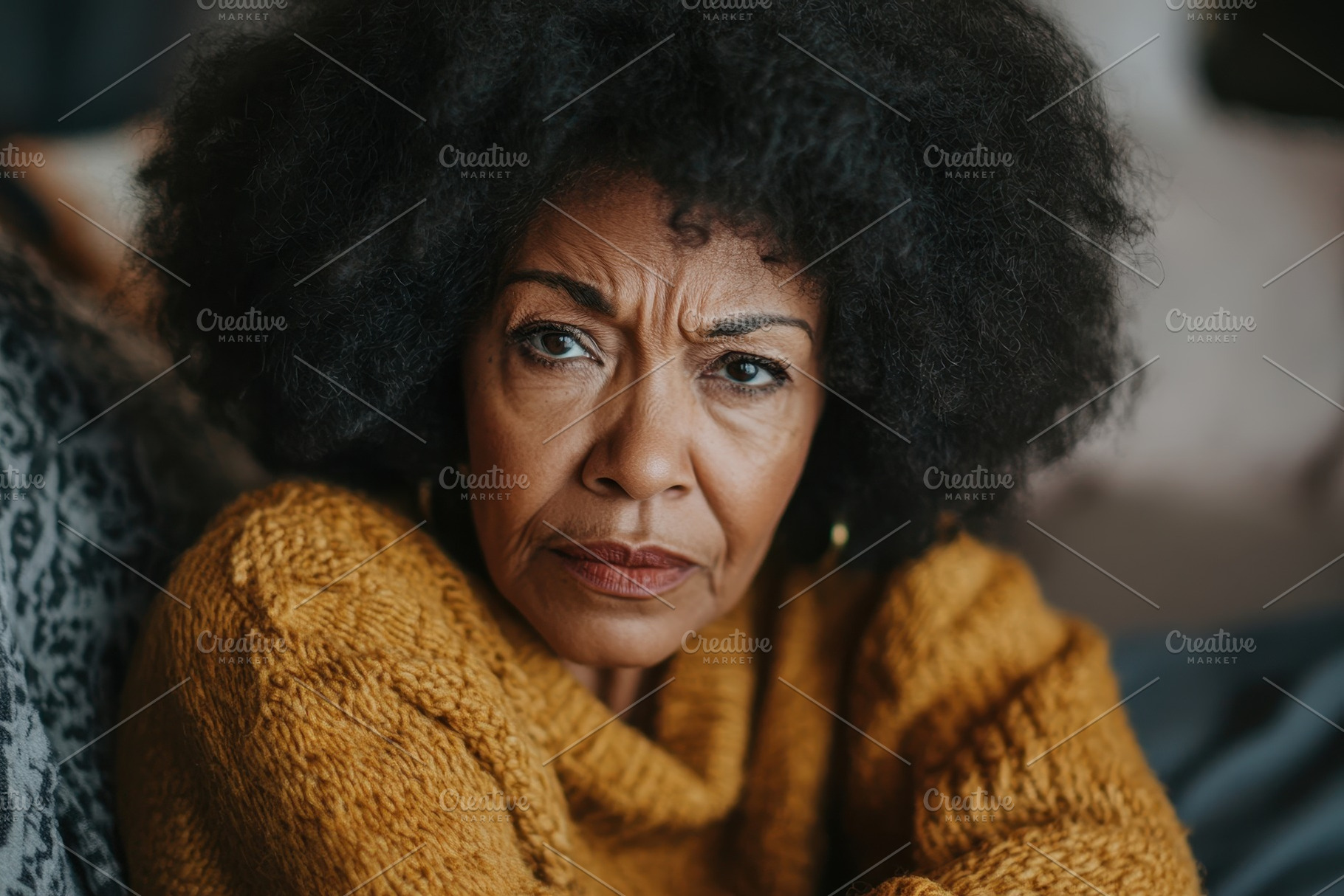 Senior woman with stylish afro hair, a Photo by Iftikhar Alam