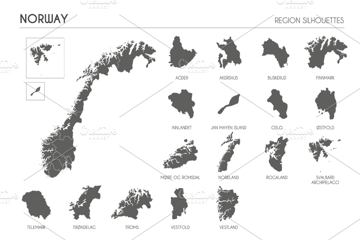 Region Silhouettes of 88 countries, an Education Illustration by asantosg (Photo 19 of 19)