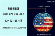 4th of July Stained Glass PNG, an Illustration by SinaCreation (Thumbnail 4 of 5)
