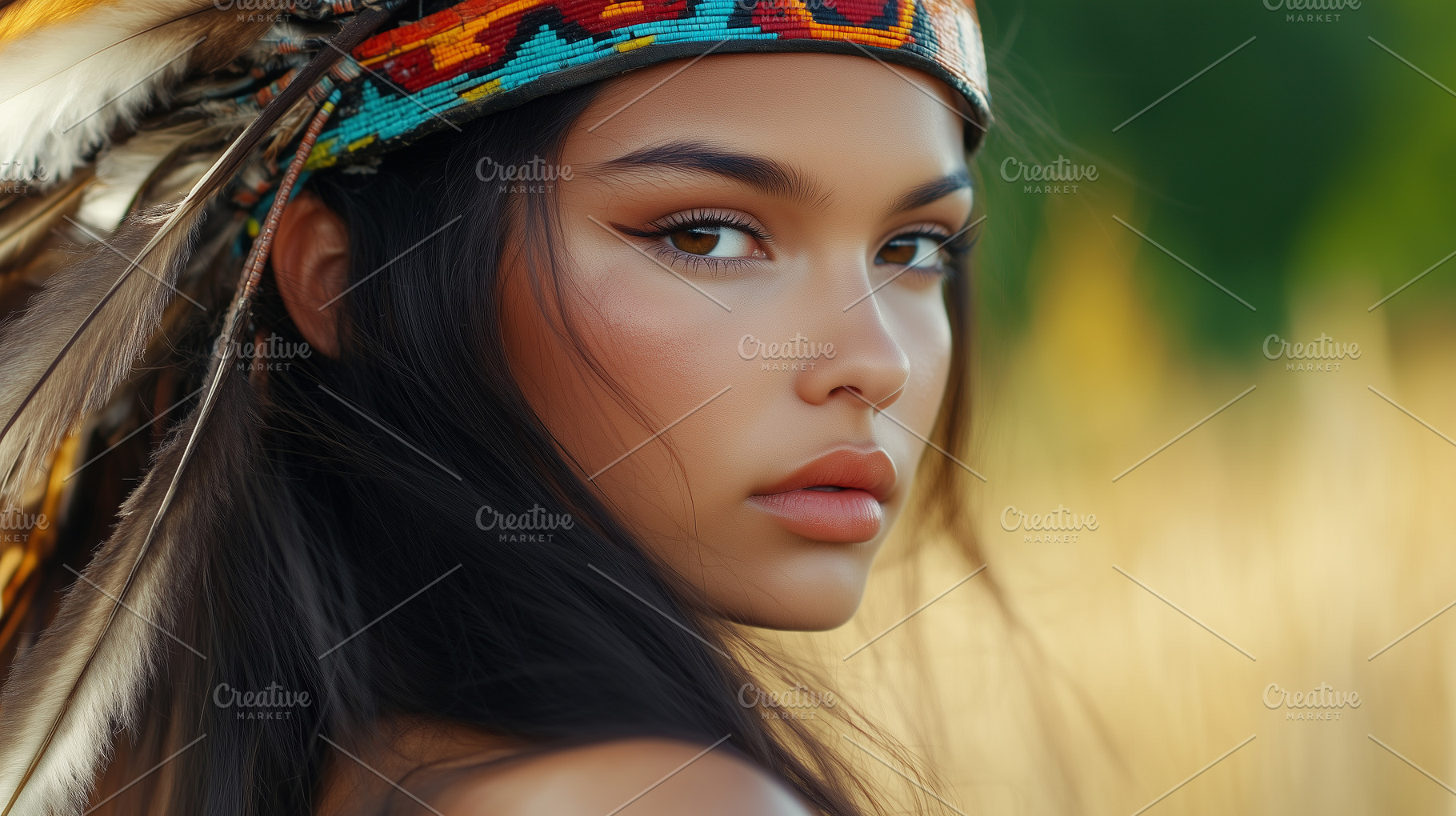Beautiful young Native American, a Person Photo by MistyDay