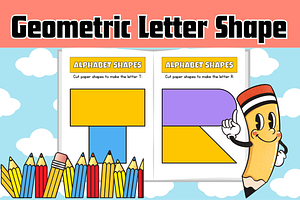 Colorful Letter Geometric Shape, a Templates & Theme by Premium Digital Templates