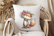 Whimsical Spring Fox Clipart, an Illustration by OK Design (Thumbnail 5 of 6)