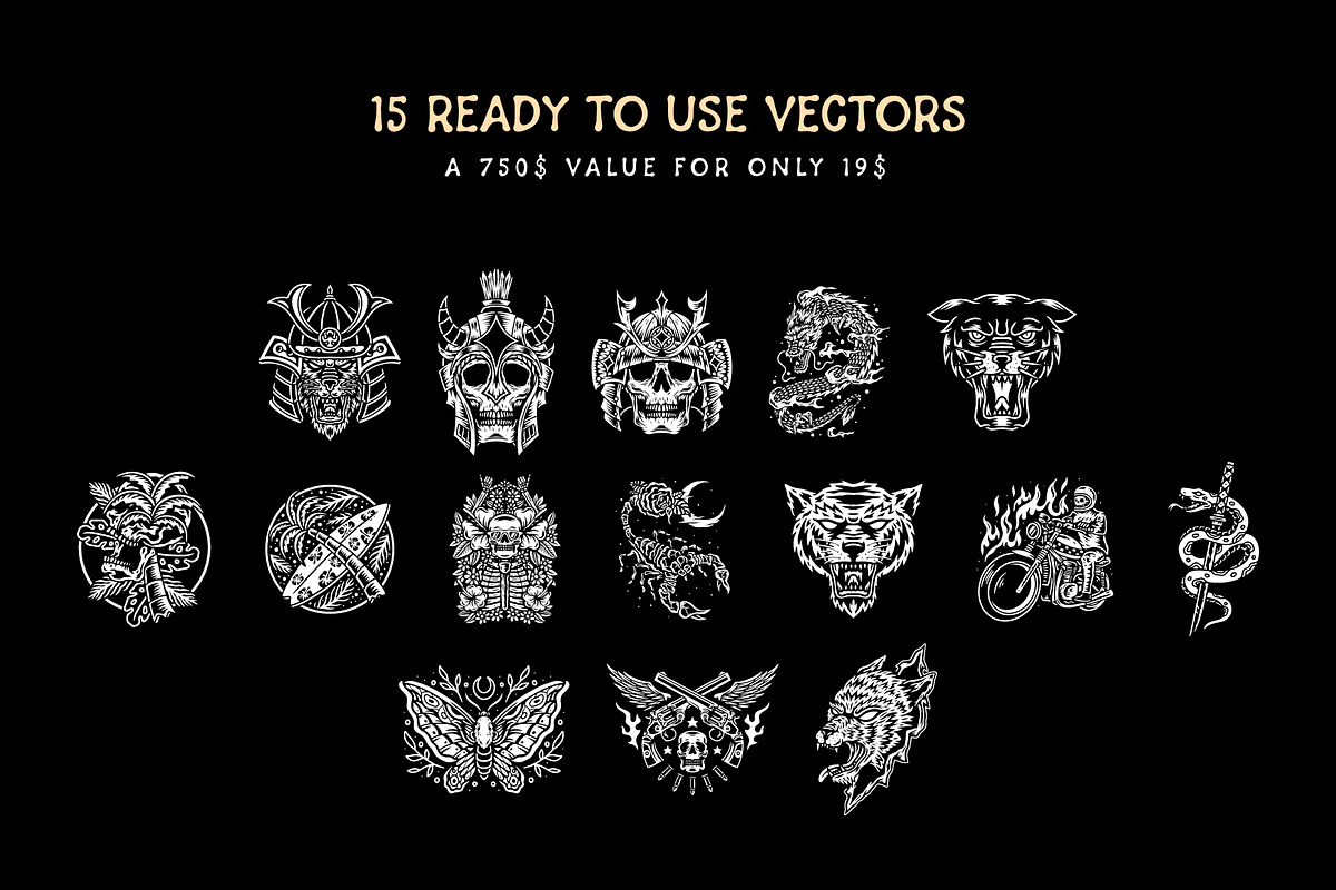 Ethos | Flash Art Vector Bundle, an Illustration by Beveled Design Co. (Photo 2 of 13)