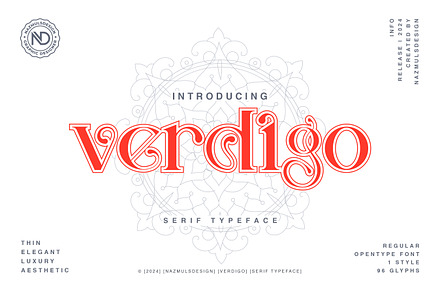 Verdigo Regular | Serif Typeface, a Serif Font by NazmulsDesign
