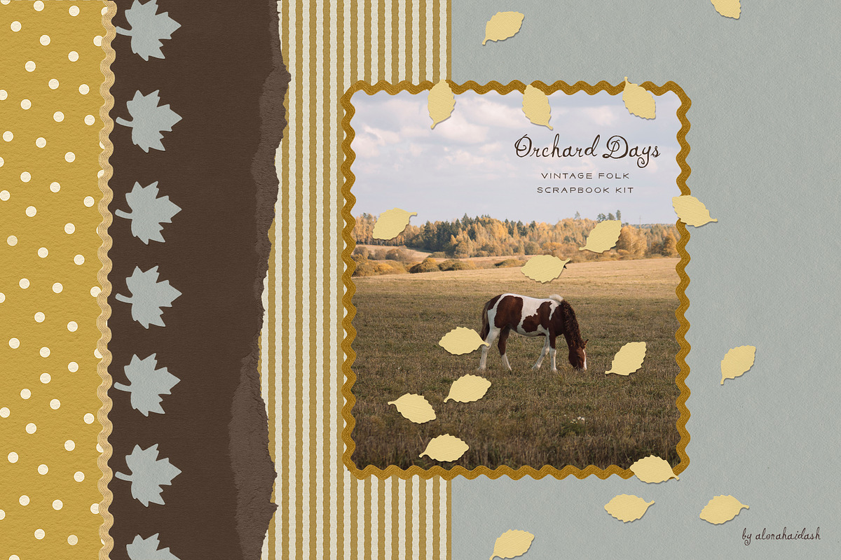 Orchard Days - Vintage Scrapbook Kit, an Object Graphic by alonahaidash (Photo 5 of 17)
