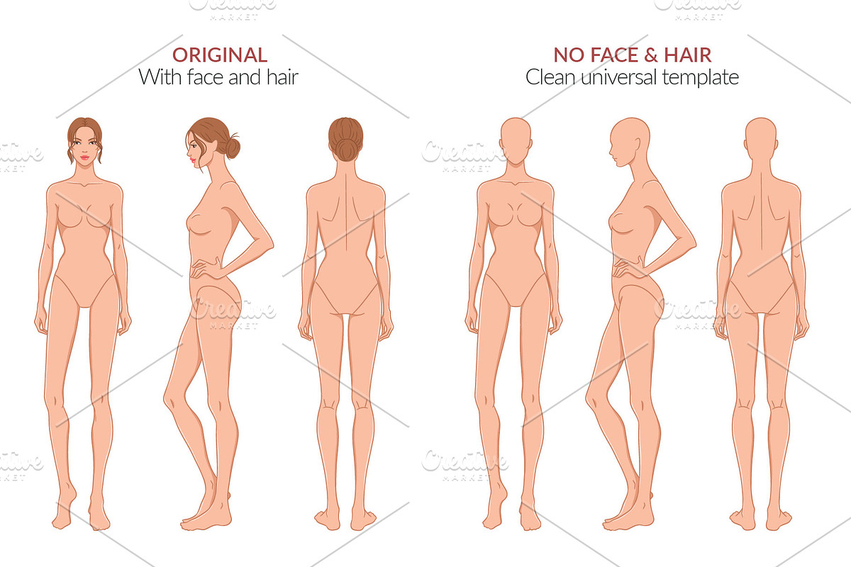 Female Fashion Croquis Bundle, a Person Illustration by Shorena Fashion Draws (Photo 8 of 13)