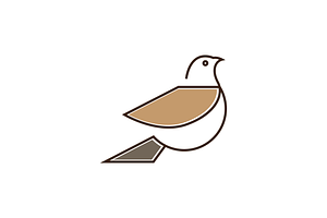 flying dove line color beauty logo, a Branding & Logo Template by devastd