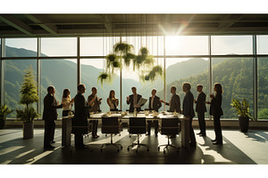 motivation office team building ai, an Architecture Photo by pikepicture