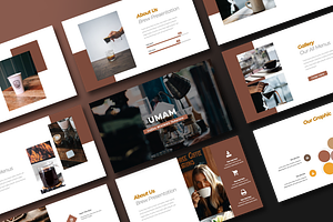 Umam Coffee Shop PowerPoint, a Presentation Template by Overcloud