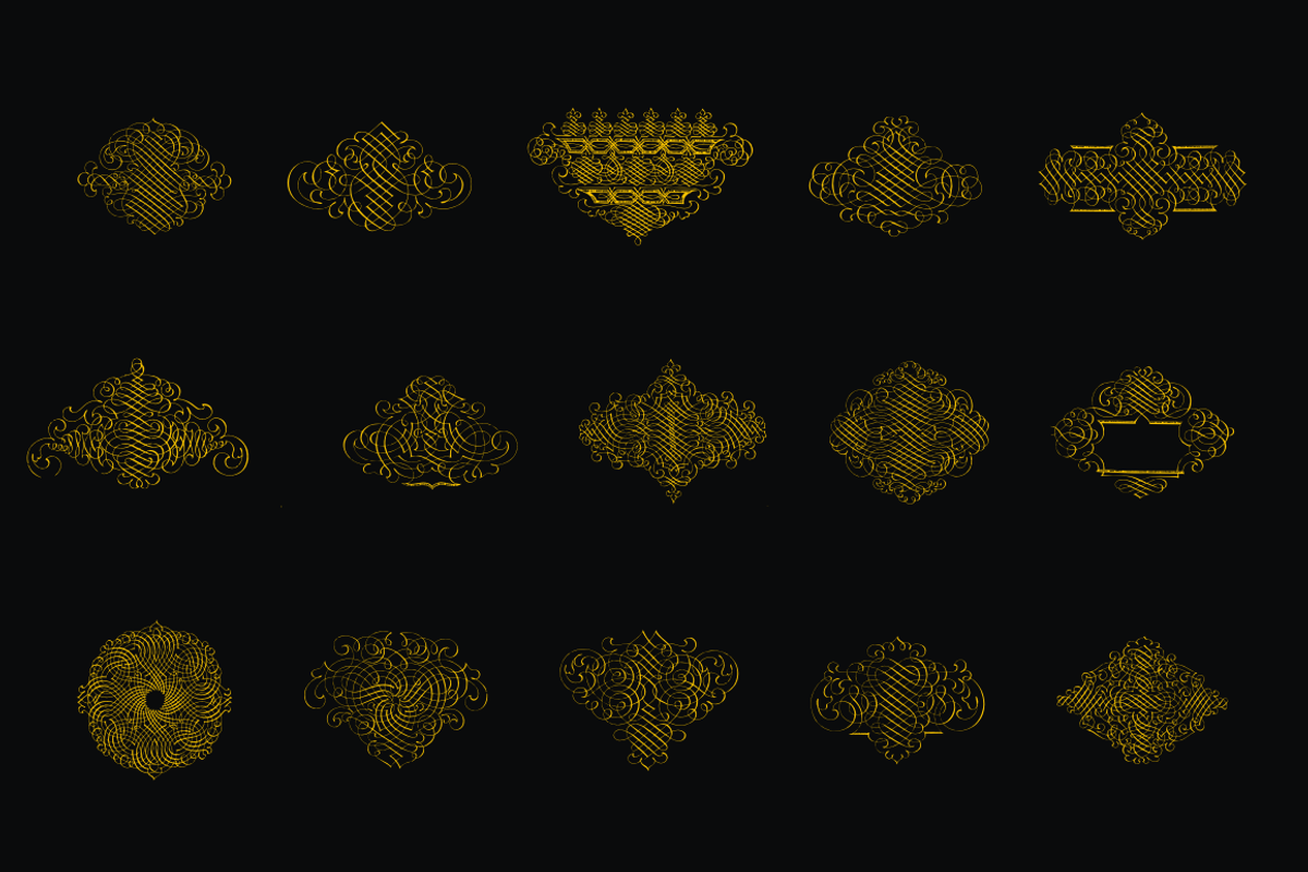 CalligraphiaLatina, ornaments preview 4