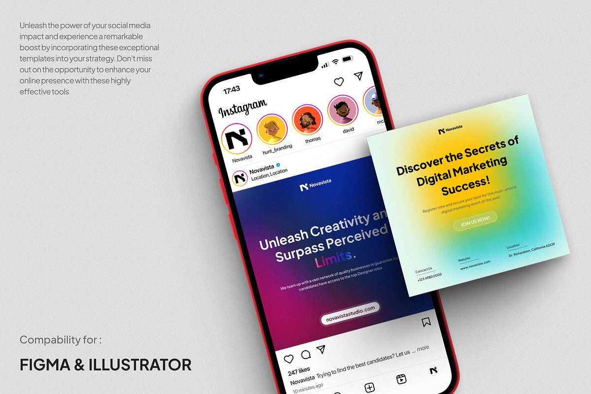 Gradient Hiring Social Media Post, a Social Media Template by madebynoval (Photo 4 of 4)