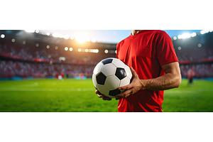 Soccer player in red jersey holding, a Sports & Recreation Photo by Igor Tichonow