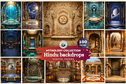 Hindu Mythology Temple Backdrops, a Decorative Illustration by ThatsDesignArt (Thumbnail 1 of 14)