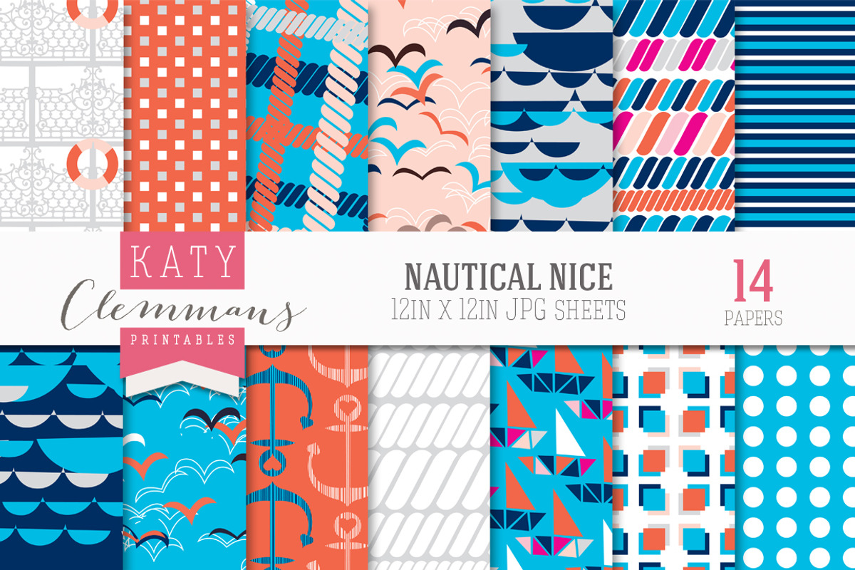 Nautical Nice patterned papers