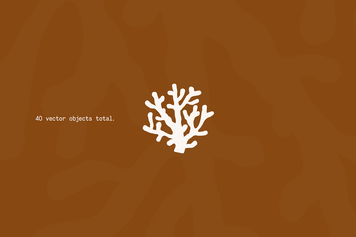 Coral shapes, underwater plants set, a Decorative Illustration by Good Studio (Photo 10 of 11)