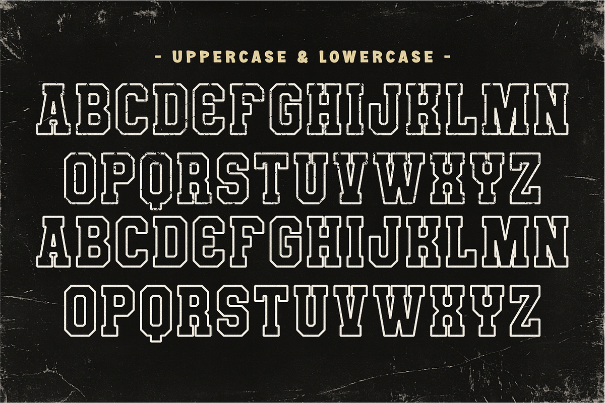 Varsity Season - Outline Slab Serif, a Slab Serif Font by Pian45 Studio (Photo 6 of 8)